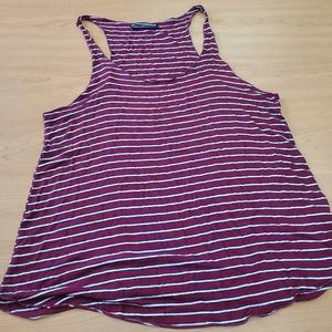 Brandy Melville maroon striped racer back tank